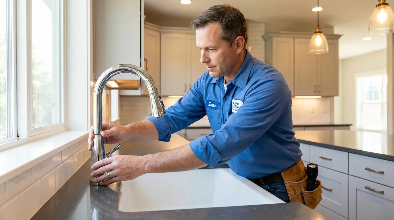 Kitchen faucet installation by Johns Plumbing LLC in Attalla