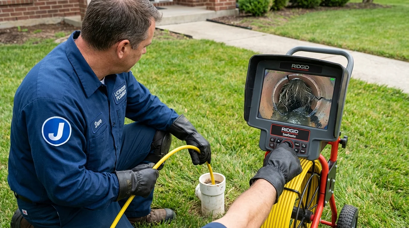 Sewer camera inspection being performed by Johns Plumbing LLC in Attalla